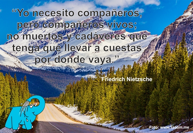 Una Enseñanza de Friedrich Nietzsche sobre La Compañía, en La Frase del Día del Elefante Azul de Avilés